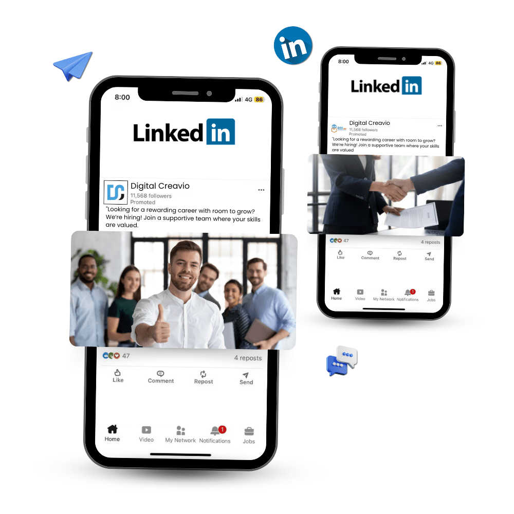 LinkedIn Ads Services Design Image- Digital Creavio - Best Digital Marketing Agency in Pakistan.