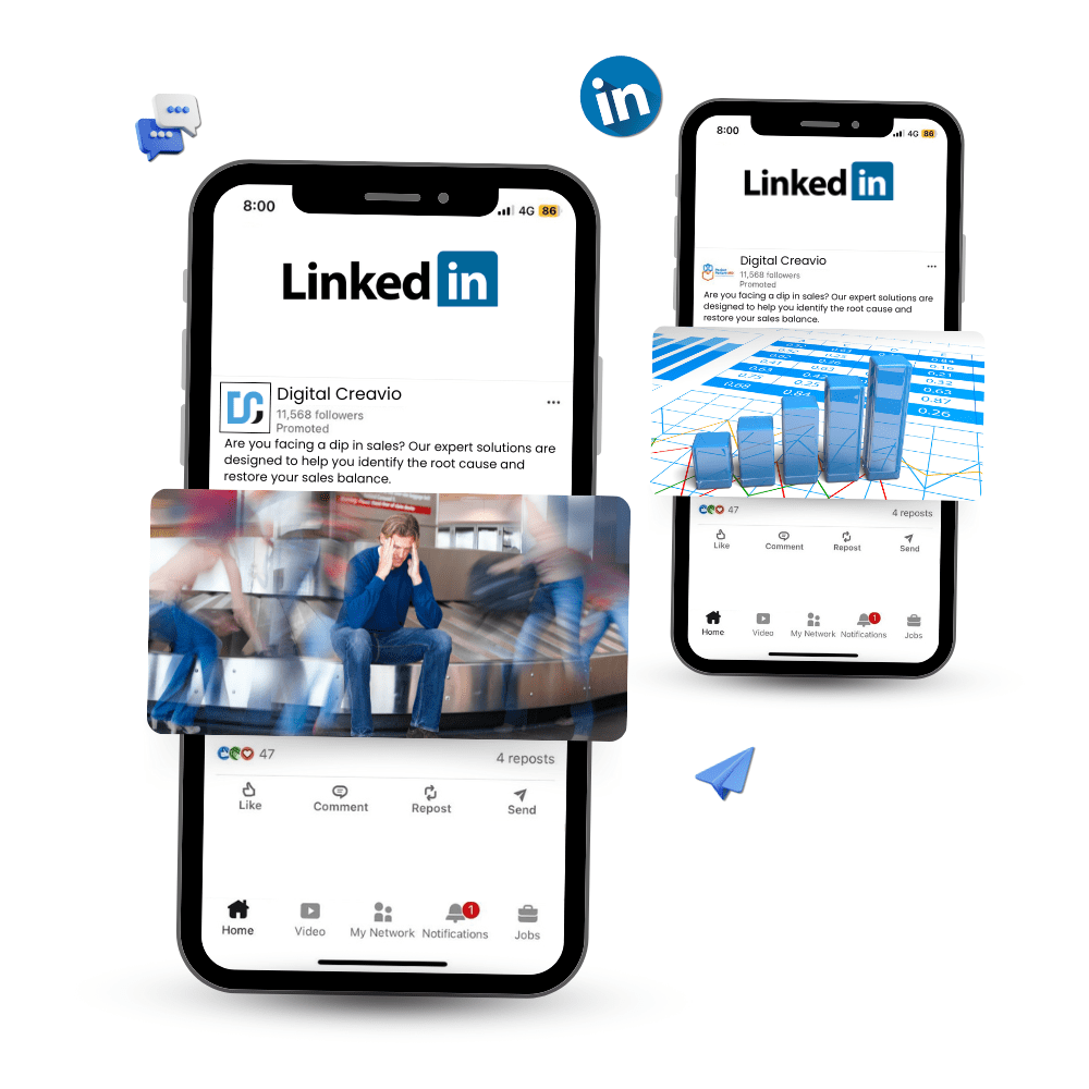 LinkedIn Ads Services Design Image- Digital Creavio - Best Digital Marketing Agency in Pakistan.