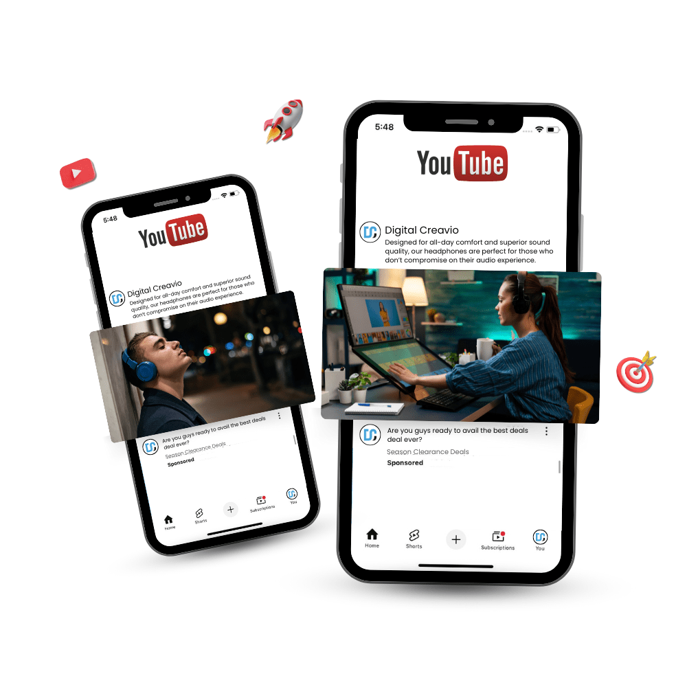 YouTube Ads Services Design Image- Digital Creavio - Best Digital Marketing Agency in Pakistan.