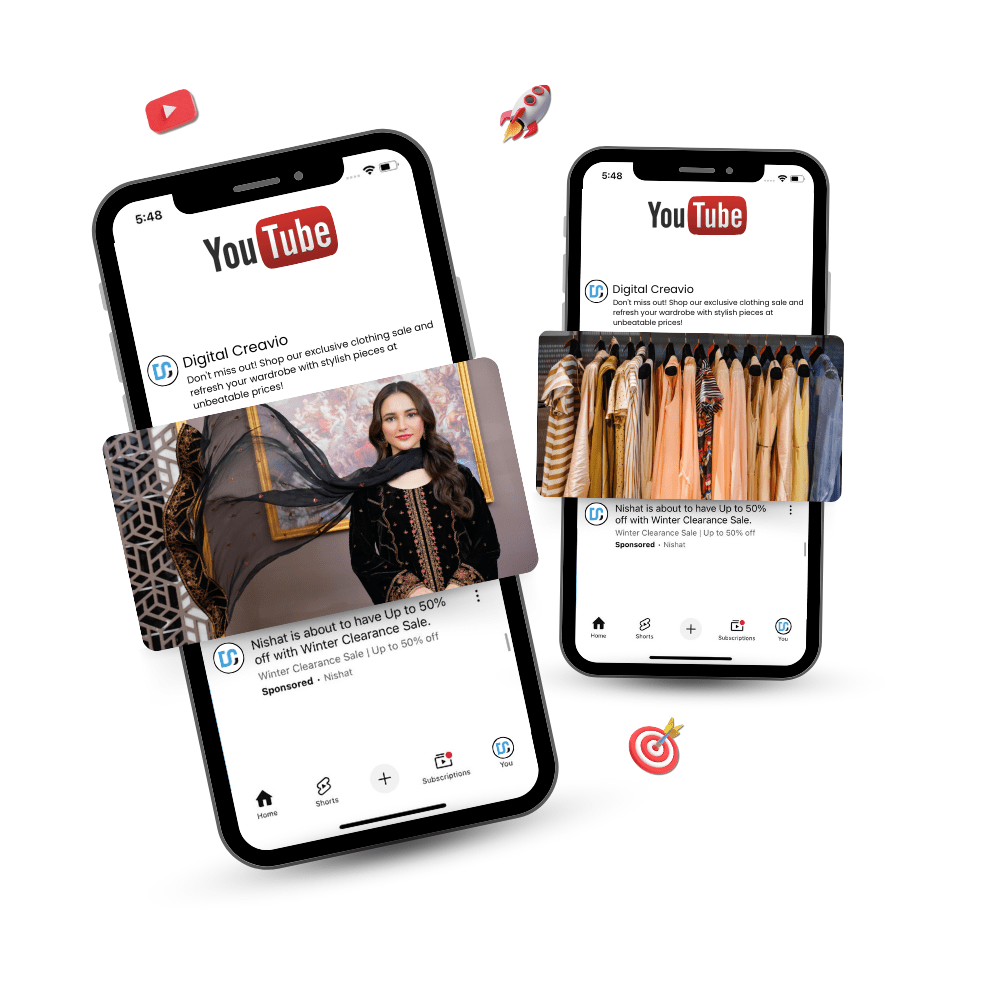 YouTube Ads Services Design Image- Digital Creavio - Best Digital Marketing Agency in Pakistan.