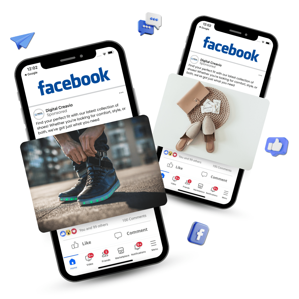 Facebook Ads Services Design Image- Digital Creavio - Best Digital Marketing Agency in Pakistan.