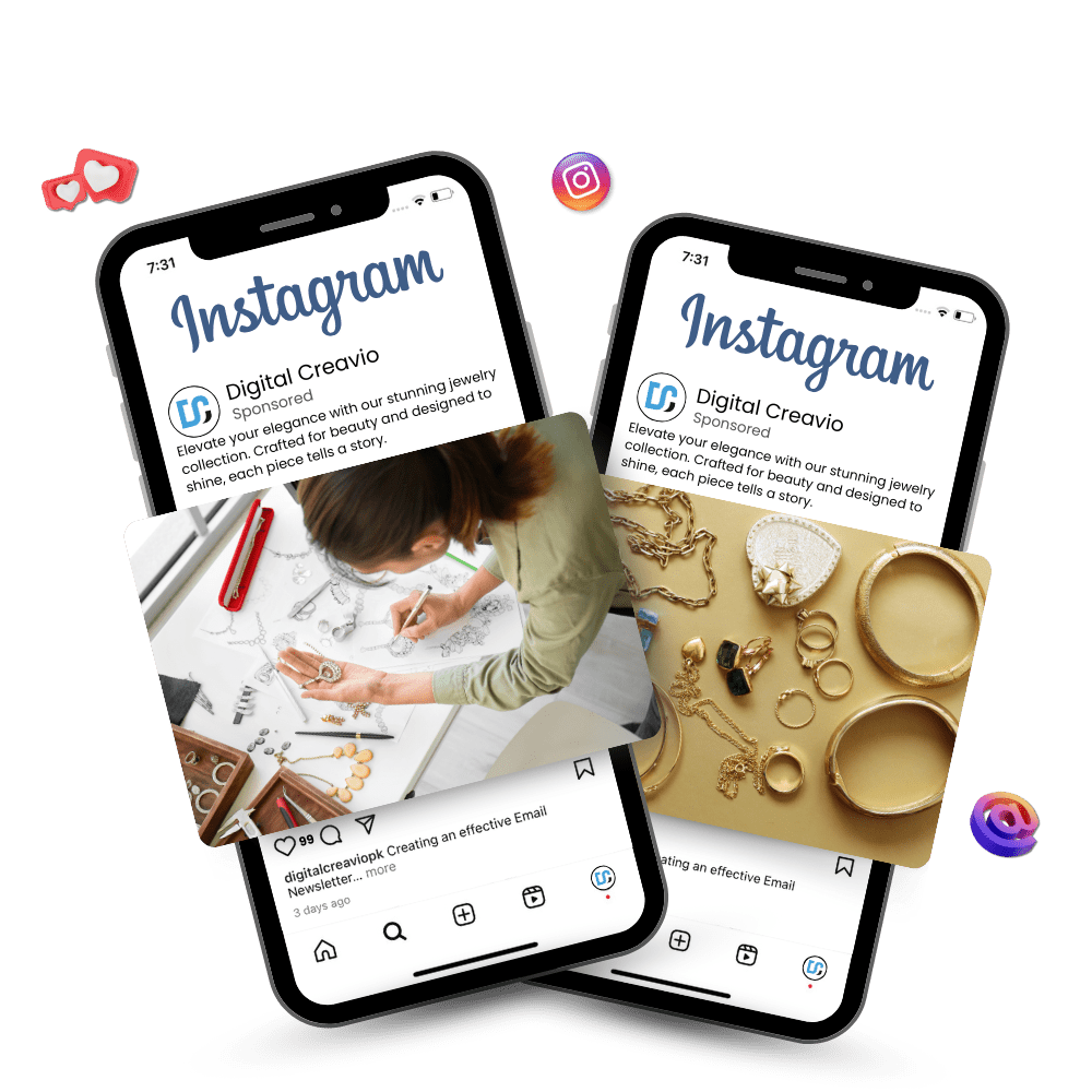 Instagram Ads Services Design Image- Digital Creavio - Best Digital Marketing Agency in Pakistan.