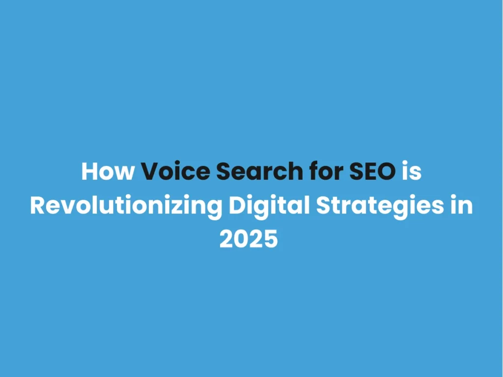 Voice Search for SEO