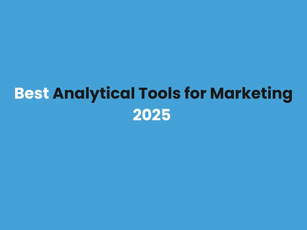 Analytical Tools for Marketing